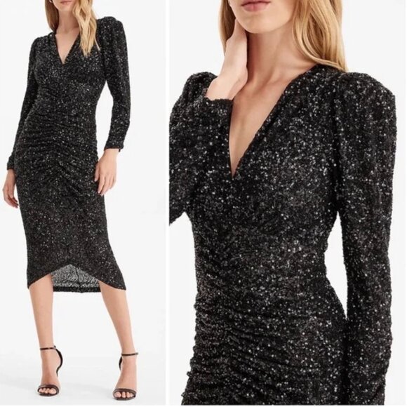 ✨ Stunning Black Sequin Cocktail Dress ✨ - Picture 1 of 15